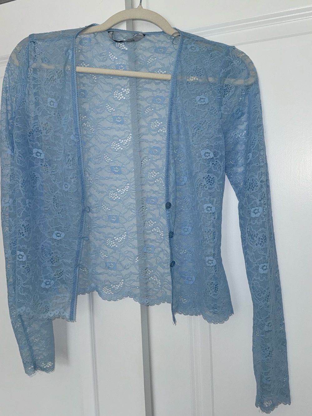 Zara Light Blue Lace Cardigan